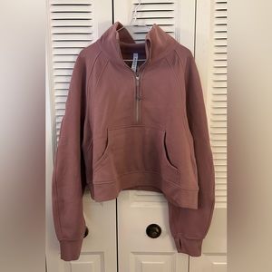 NWT Scuba Oversized Funnel Neck Half Zip in Twilight Rose XL/XXL